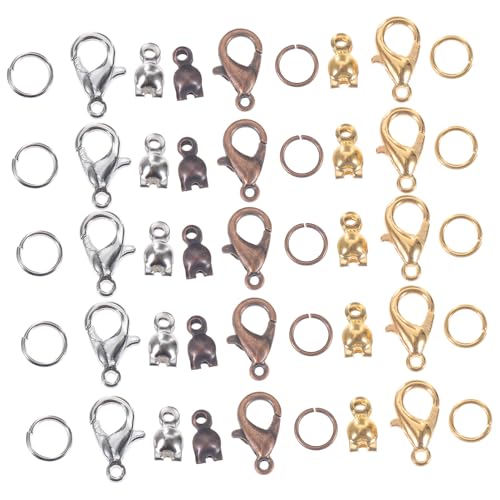 Homoyoyo Tlg DIY Schmuckset mit Kettenverschlüssen Karabinerverschlüssen und Biegeringen Langlebiges Korrosionsbeständiges Material für Halsketten Armbänder Schlüsselanhänger Bastelbedarf Homoyoyo Tlg DIY Schmuckset mit Kettenverschlüssen Karabinerverschlüssen und Biegeringen Langlebiges Korrosionsbeständiges Material für Halsketten Armbänder Schlüsselanhänger Bastelbedarf von Homoyoyo