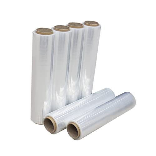 Homoyoyo Transparente Stretchfolie Lagig Starke Verpackungsfolie für Möbel Lager Paletten Schutz Reißfest Selbstklebend Stretch Verpackungsfolie von Homoyoyo