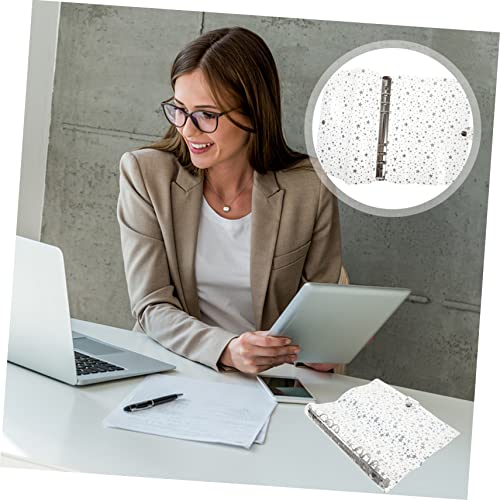 Homoyoyo Transparenter PVC Binder Einband mit Sternenmuster Ring Loseblatt Ordner Hülle mit Sicherem Druckknopfverschluss Wiederverwendbarer Notizbuch Schutz für Tagebuch und Notizheft von Homoyoyo
