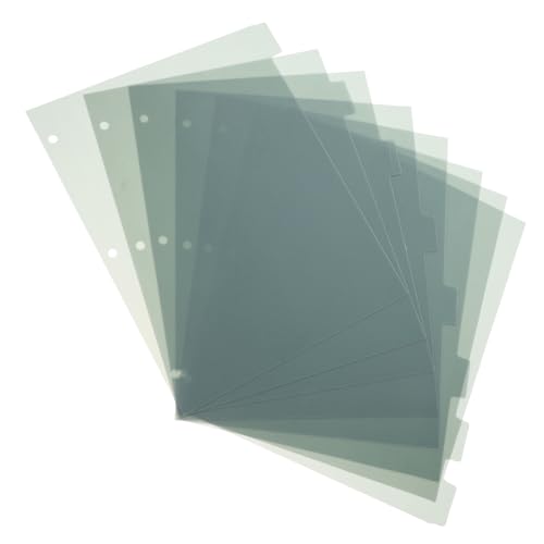 Homoyoyo Trennblätter Teilig mit Transparenten Registerkarten Wiederverwendbare PP Binder Index Dividers Kompatibel für Gängige Ringordner und Heimbüro Einfaches Einfügen und Austauschen von Homoyoyo