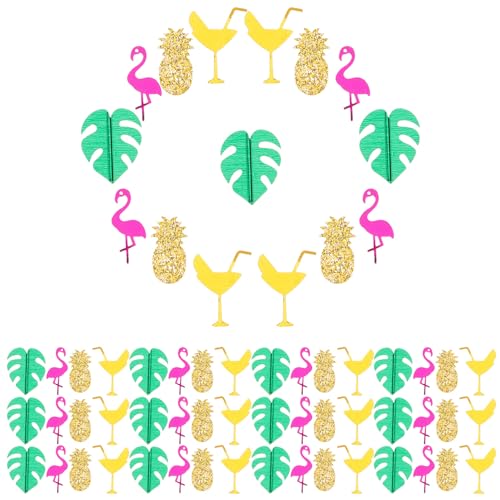 Homoyoyo Tropisches Party Konfetti Hawaii Themen Deko für Sommerfeste Babypartys und Tischdekoration Sicher und Leicht für Kreative DIY Projekte und Persönliche Scrapbooks von Homoyoyo