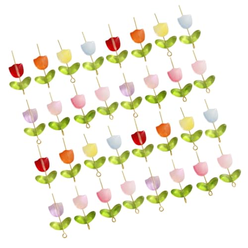 Homoyoyo Tulpen Glasperlen Bunte Halbtransparente Spacer Perlen für Schmuckherstellung DIY Armband Basteln Zubehör für Freundinnen und Bastler von Homoyoyo