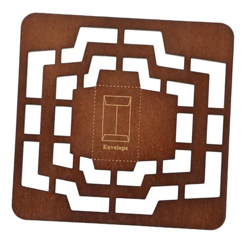 Homoyoyo Umschlagvorlage Und Kalligraphie Umschlagschablonenvorlage Diy-vorlagen Für Umschläge Umschlagführungsschablone Umschlag Vorlage Schablonenumschläge Holz Coffee von Homoyoyo