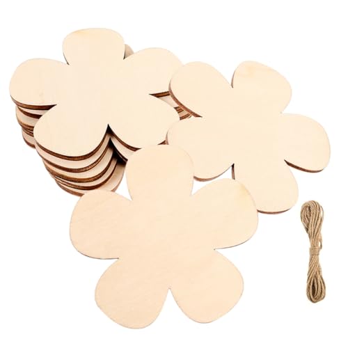 Homoyoyo Unbehandelte Holzblüten Scheiben mit Schnur DIY Holzblumen zum Bemalen und Basteln Natürliche Holzplättchen für Handwerk Dekoration Kinderkunstprojekte Vielseitige Holz Deko Homoyoyo Unbehandelte Holzblüten Scheiben mit Schnur DIY Holzblumen zum Bemalen und Basteln Natürliche Holzplättchen für Handwerk Dekoration Kinderkunstprojekte Vielseitige Holz Deko von Homoyoyo