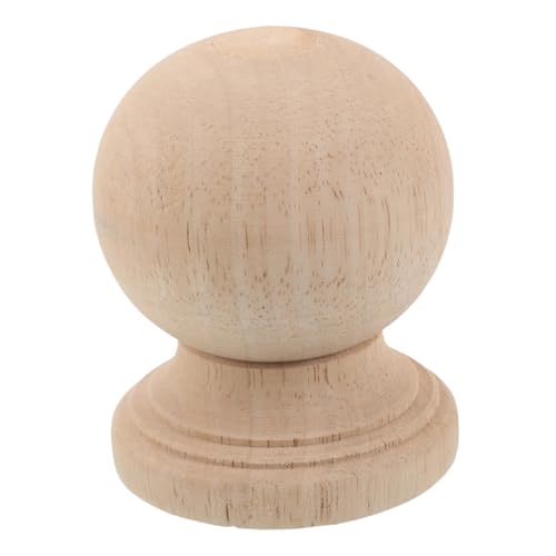 Homoyoyo Unlackierte Holz-endkappen Kugelform Dekorativer Holzknauf für Treppengeländer Möbel Bettsäulen Vintage Holzsäulenaufsatz DIY Garten Säulendekoration Homoyoyo Unlackierte Holz-endkappen Kugelform Dekorativer Holzknauf für Treppengeländer Möbel Bettsäulen Vintage Holzsäulenaufsatz DIY Garten Säulendekoration von Homoyoyo