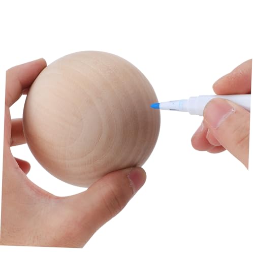 Homoyoyo Unlackierte Holzkugel Robuste Skulptur für DIY Bastelprojekte Malen Zeichnen und Kreative Heimdekorationen Vielseitige Holz Sphäre für Handwerk und Kunst von Homoyoyo