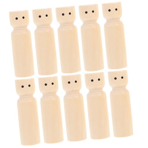 Homoyoyo Unvollendete Holzpuppen – 10 Stück Leere Holzfiguren Zum Bemalen - Ideal Für DIY-Projekte Bastelarbeiten Und Kreative Dekorationen Für Schreibtisch Und Bücherregale Homoyoyo Unvollendete Holzpuppen – 10 Stück Leere Holzfiguren Zum Bemalen - Ideal Für DIY-Projekte Bastelarbeiten Und Kreative Dekorationen Für Schreibtisch Und Bücherregale von Homoyoyo