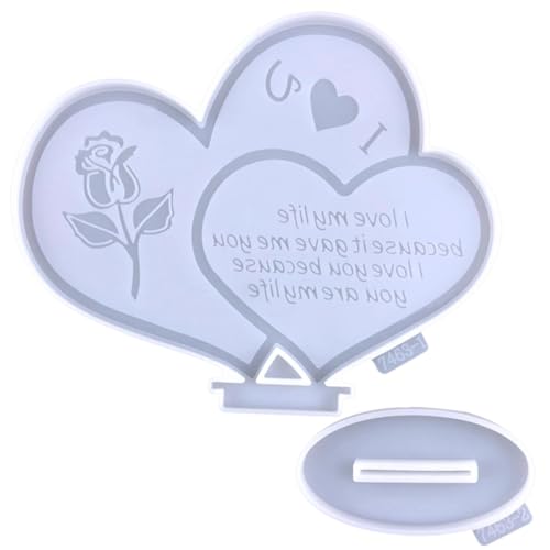 Homoyoyo Valentinstag Herz Silikonform DIY Gießform für Epoxidharz Herzdekor Basteln Flexible Geruchslose Handwerksform für Individuelle Herzzeichen Herstellung Homoyoyo Valentinstag Herz Silikonform DIY Gießform für Epoxidharz Herzdekor Basteln Flexible Geruchslose Handwerksform für Individuelle Herzzeichen Herstellung von Homoyoyo