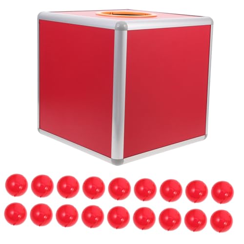 Homoyoyo Verlosungsbox für Veranstaltungen Multifunktionale Spenden und Abstimmungsbox Rot mit Roten Bällen für Fundraising Jahrestreffen und von Homoyoyo