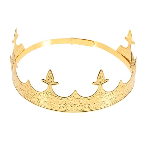 Homoyoyo Vintage Herren Königskrone Haarschmuck Mittelalterlicher Stil Komfortabler Leichter Kopfschmuck für Hochzeit Cosplay Party Halloween Kostüm Zubehör von Homoyoyo