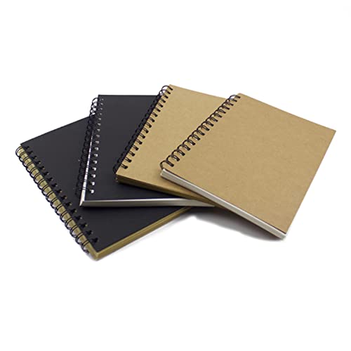 Homoyoyo Vintage Kraft Spiral Notizbuch Tagebuch für Studenten und Büro Robustes Zeichenbuch mit Kraftpapier Deckel für Schreiben und Zeichnen von Homoyoyo