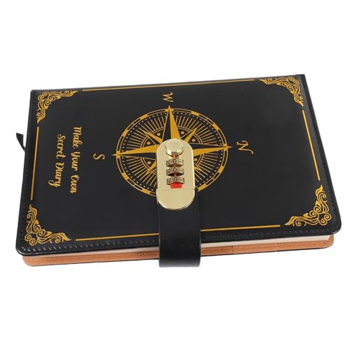 Homoyoyo Vintage Notizbuch mit Passwortschloss Retro Leder Tagebuch für Business Schule und Persönliche Notizen Langlebig und Praktisch für Tägliche Planungen und To Do Listen von Homoyoyo