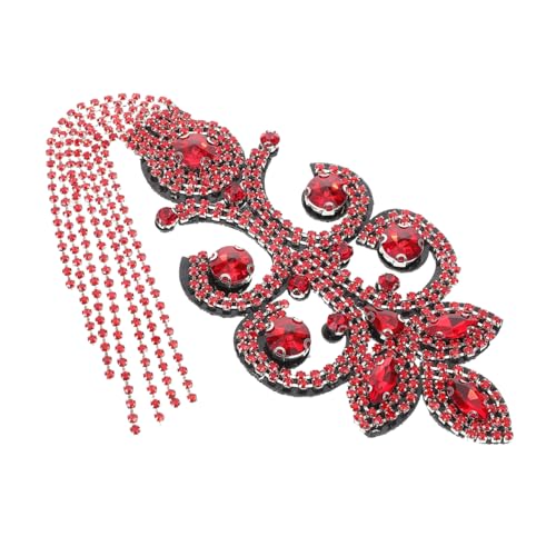 Homoyoyo Vintage Strass Quasten Schulterstücke für Damen Handgefertigte Applikationen Schulterdekoration für Hochzeiten Abendveranstaltungen und Besondere Anlässe von Homoyoyo