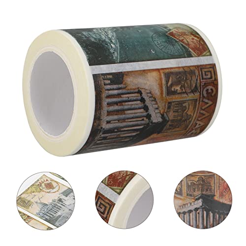 Homoyoyo Vintage Washi Tape mit Poststempel Dekoratives DIY Klebeband für Scrapbooking Tagebuchgestaltung und Geschenkverpackung Buntes Masking Tape für Kreative Bastelprojekte von Homoyoyo