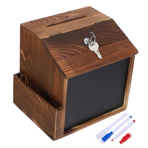 Homoyoyo Vintagige Hölzerne Vorschlagsbox mit Schloss Robuste Wandmontage Multifunktionale Spenden Wahlurne Langlebige Holzqualität für Büro Schule und Fundraising Homoyoyo Vintagige Hölzerne Vorschlagsbox mit Schloss Robuste Wandmontage Multifunktionale Spenden Wahlurne Langlebige Holzqualität für Büro Schule und Fundraising von Homoyoyo