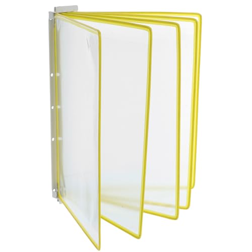 Homoyoyo Wandmontierter Dokumentenhalter Klappbarer Flyer Display Ständer Transparenter Wand Organizer für Büro Platzsparendes Hängendes Aktenfach für Broschüren und Unterlagen von Homoyoyo