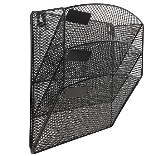 Homoyoyo Wandmontierter Magazinhalter Aus Metallgitter Eleganter Wandorganisator Für Zeitungen Für Büro Und Zuhause Platzsparend von Homoyoyo