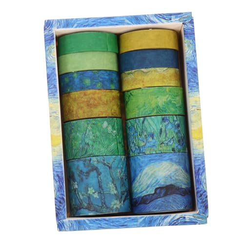 Homoyoyo Washi Tape 12 Rollen Bunt Zarte Scrapbook Klebebänder für Tagebuch Scrapbooking Basteln Selbstgemacht Kalender von Homoyoyo