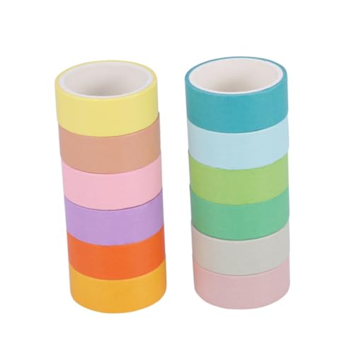 Homoyoyo Washi Tape Groß Zuckerfarben Papierklebeband DIY Bastelband Geschenkverpackung Dekoratives Klebeband für Fotoalbum Scrapbooking und Kreative Anwendungen von Homoyoyo