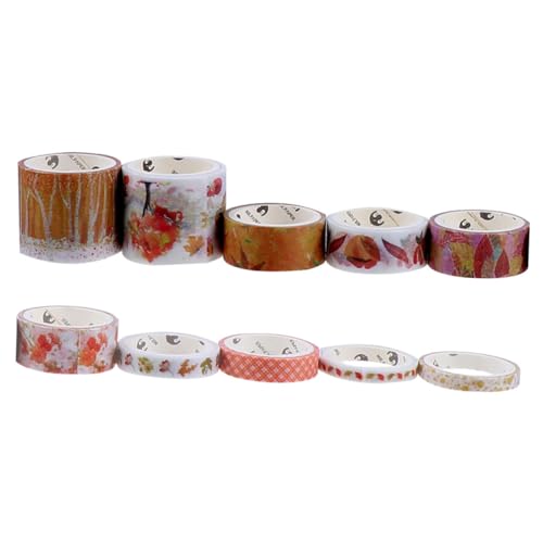 Homoyoyo Washi Tape für Scrapbooking Dekoratives Klebeband mit Herbstlichen Motiven für Geschenverpackungen Journals und DIY Projekte Langlebig und Einfach von Homoyoyo