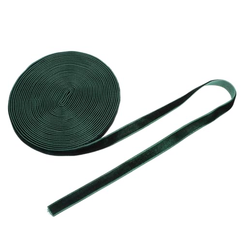 Homoyoyo Weiches Samt Dekoband Dunkelgrün Vielseitiges Geschenkband für Weihnachten Diy Blumenkränze Schleifen und Geschenkverpackung Strapazierfähiges für Bastel und Dekorationszwecke von Homoyoyo