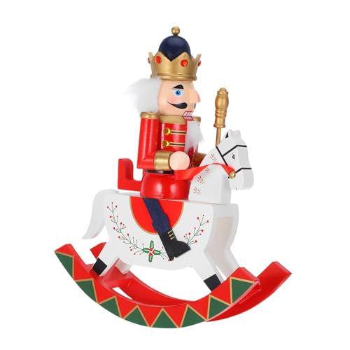 Homoyoyo Weihnachtliche Holzfigur Nutcracker mit Schaukelpferd Dekorative Weihnachtsdekoration für Kinderzimmer Festliche Tisch und Regaldekoration Nostalgische Weihnachtsfigur für Zuhause Homoyoyo Weihnachtliche Holzfigur Nutcracker mit Schaukelpferd Dekorative Weihnachtsdekoration für Kinderzimmer Festliche Tisch und Regaldekoration Nostalgische Weihnachtsfigur für Zuhause von Homoyoyo