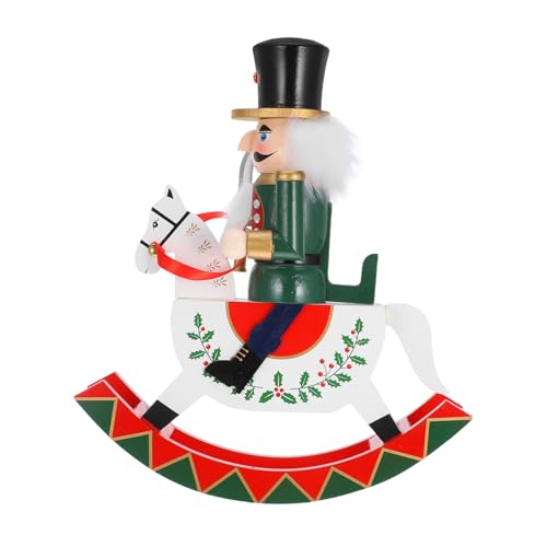 Homoyoyo Weihnachtliche Holzfigur Schaukelpferd mit Dekorativem Soldat Traditionelles Weihnachtsornament für Tisch und Regal Dekoration Festliche Weihnachtsdeko Homoyoyo Weihnachtliche Holzfigur Schaukelpferd mit Dekorativem Soldat Traditionelles Weihnachtsornament für Tisch und Regal Dekoration Festliche Weihnachtsdeko von Homoyoyo