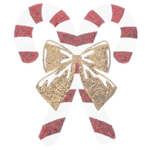 Homoyoyo Weihnachtliche Stickapplikationen mit Pailletten Bügel und Nähbare Flicken für Kleidung Taschen und Hüte Vielseitige Weihnachtsdeko für Festliche Outfits und Accessoires von Homoyoyo