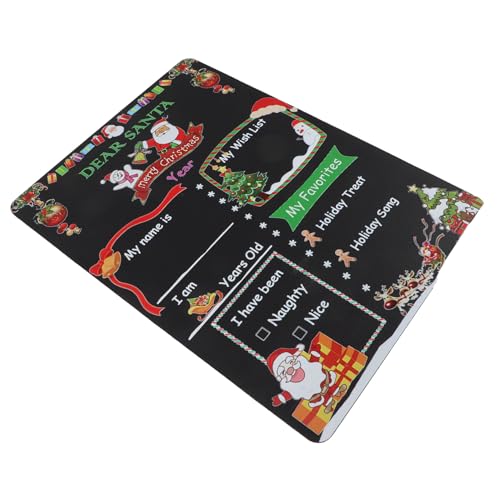 Homoyoyo Weihnachtlicher Holz Tischaufsteller Weihnachtsmann mit Kreidetafel Weihnachtscountdown Weihnachtsdeko Festliche Xmas Dekoration für Familie und Freunde von Homoyoyo