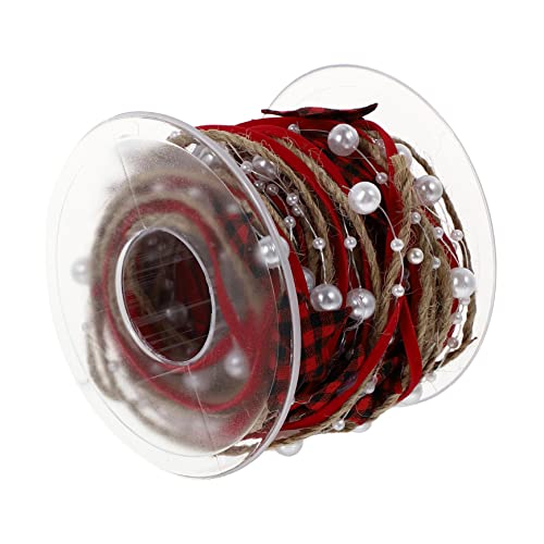Homoyoyo Weihnachtliches Dekoband mit Sternmotiv Hochwertiges Geschenkband Farbintensiv und Langlebig für DIY Geschenkverpackungen und Festliche Weihnachtsdeko von Homoyoyo