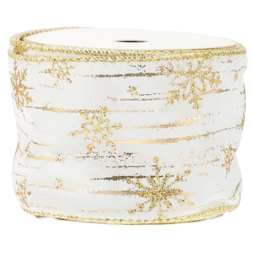 Homoyoyo Weihnachtliches Geschenkband Breit Yards Satin Schleifenband für Geschenkverpackung Haarschleifen Basteln und Dekoration DIY Weihnachtsbaum Deko Geschenkverpackungsband von Homoyoyo