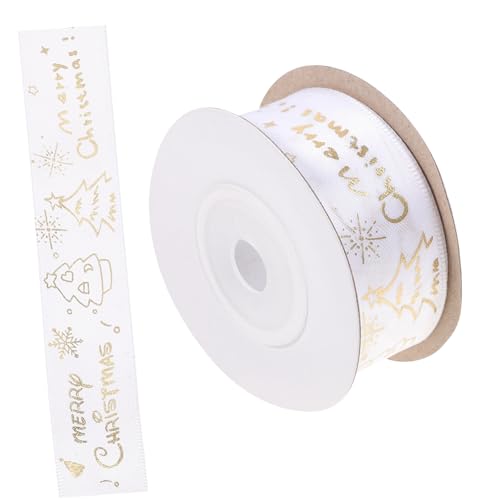 Homoyoyo Weihnachtliches Geschenkband DIY Bastelband für Geschenkverpackung Schleifenherstellung Vielseitiges Weihnachtsdeko Band für Geschenkboxen und Festliche Dekoration von Homoyoyo
