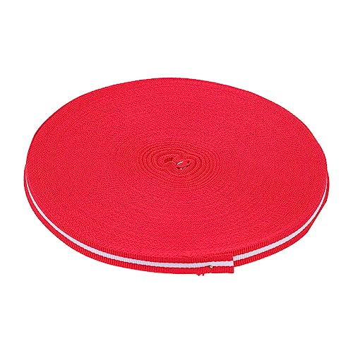 Homoyoyo Weihnachtliches Geschenkband Rot Weiß Gestreift DIY Dekoband für Verpackung Party und Festtagsdeko mit Glatter Oberfläche Farbecht und Knitterfrei Klassisches Weihnachtsmuster von Homoyoyo