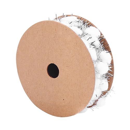 Homoyoyo Weihnachtsbaum Dekoratives Pom Poms Band mit Glitzer Drahtband für Diy Basteln Party und Geschenkdekoration Weiß Lebendige Farben für Weihnachtskunst und Festgestaltung von Homoyoyo
