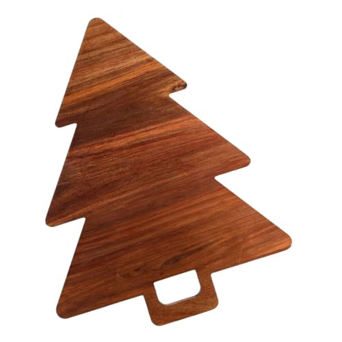 Homoyoyo Weihnachtsbaum Schneidebrett aus Natürlichem Holz Doppelseitig Verwendbar Vielseitiges und Schneidebrett für Käse Brot Obst Dekorativ für Küche und Festtagstisch von Homoyoyo