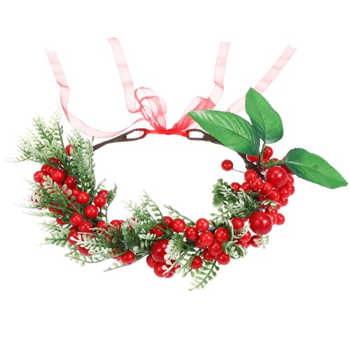 Homoyoyo Weihnachtskranz blumengirlande künstlich Brautjungfer Kopfschmuck Haarschmuck für die Hochzeit Braut Stirnband hochzeit kopfschmuck rot Homoyoyo Weihnachtskranz blumengirlande künstlich Brautjungfer Kopfschmuck Haarschmuck für die Hochzeit Braut Stirnband hochzeit kopfschmuck rot von Homoyoyo