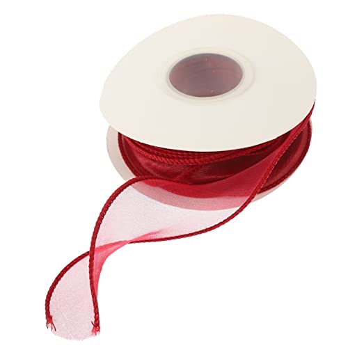 Homoyoyo Weinrotes Breites Fischschwanz Geschenkband aus Widerstandsfähigem DIY Bastelband für Blumensträuße Festdekorationen und Kreative Geschenkverpackungen von Homoyoyo