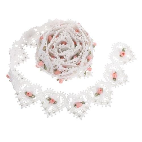 Homoyoyo Weiße Bestickte Spitzenborte mit herzförmigen Blumen und Weißen Imitationsperlen Romantische Applikation für Brautkleider Party DIY Nähen und Hutdekoration Homoyoyo Weiße Bestickte Spitzenborte mit herzförmigen Blumen und Weißen Imitationsperlen Romantische Applikation für Brautkleider Party DIY Nähen und Hutdekoration von Homoyoyo