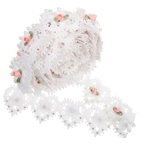 Homoyoyo Weiße Spitzenborte mit Bestickten Blumenapplikationen und Imitationsperlen Vintage Besticktes Spitzenband für Hochzeit Brautkleid DIY Nähen Party und Kleidungsdekoration Homoyoyo Weiße Spitzenborte mit Bestickten Blumenapplikationen und Imitationsperlen Vintage Besticktes Spitzenband für Hochzeit Brautkleid DIY Nähen Party und Kleidungsdekoration von Homoyoyo