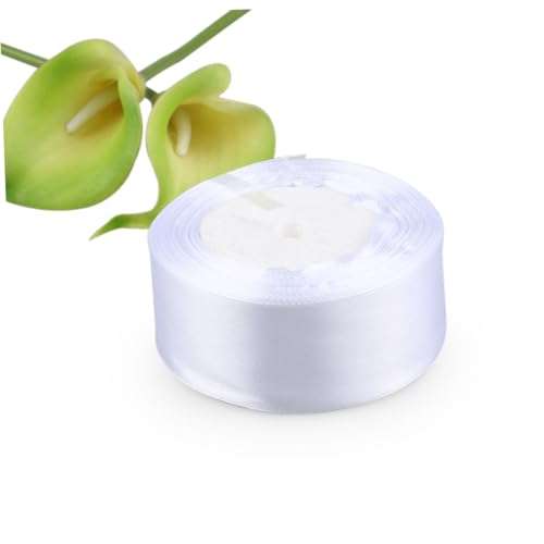 Homoyoyo Weißes Breites Geschenkband aus Polyester Lang Solides Grosgrain Schleifenband für Geschenkverpackung Basteln und Dekoration Homoyoyo Weißes Breites Geschenkband aus Polyester Lang Solides Grosgrain Schleifenband für Geschenkverpackung Basteln und Dekoration von Homoyoyo