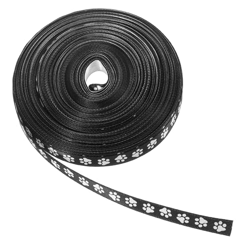 Homoyoyo Weißes Pfotenabdruck Band aus Polyester Weiches Ripsband für Geschenkverpackung Basteln und Dekoration Niedliches Hundepfoten Vielseitiges DIY Band für Homoyoyo Weißes Pfotenabdruck Band aus Polyester Weiches Ripsband für Geschenkverpackung Basteln und Dekoration Niedliches Hundepfoten Vielseitiges DIY Band für von Homoyoyo