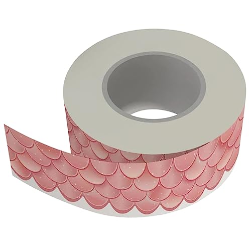 Homoyoyo Wellenförmige Pinnwand Bordüre Selbstklebende Dekorationsaufkleber für Klassenzimmer und Mermaidscale Design Rot Homoyoyo Wellenförmige Pinnwand Bordüre Selbstklebende Dekorationsaufkleber für Klassenzimmer und Mermaidscale Design Rot von Homoyoyo