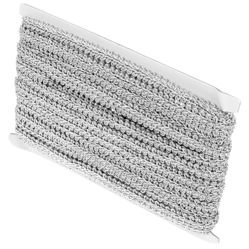 Homoyoyo Wellenförmiges Spitzenband Silber Dekoratives Spitzenband für Kostüme Makramee Kleid Vorhang DIY Nähzubehör Bühnenkleidung von Homoyoyo
