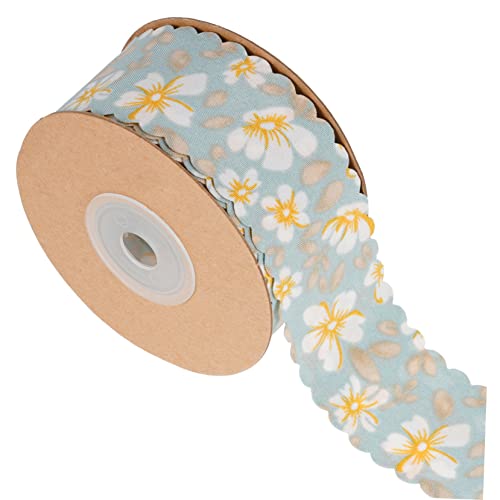 Homoyoyo Wellenrand Geschenkbänder Bohnen Grün Multifunktionales Zuschneidbares Dekoband für DIY Hochzeiten Feste und Geschenkverpackungen Yards Rolle von Homoyoyo
