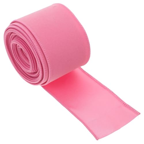 Homoyoyo Wired Edge Samtband Breit Pinkes Polyester Geschenkband für Schleifen Kränze DIY Bastelprojekte Langlebig und Einfach zu Binden für Party und Festdeko von Homoyoyo