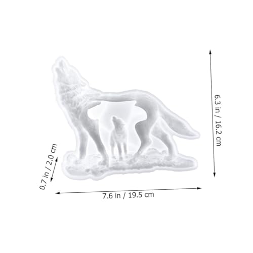 Homoyoyo Wolf Silikonform Flexibel für Epoxidharz Gießen Geruchsneutral Praktische DIY Gießform für Wolf Ornament Wanddeko Einfache Langlebig und Formstabil von Homoyoyo