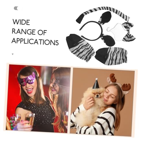 Homoyoyo Zebra Kostüm Tierhörner Stirnband Handschuhe und Fliege Animal Cosplay Party Zubehör für Erwachsene und Halloween Karneval Homoyoyo Zebra Kostüm Tierhörner Stirnband Handschuhe und Fliege Animal Cosplay Party Zubehör für Erwachsene und Halloween Karneval von Homoyoyo