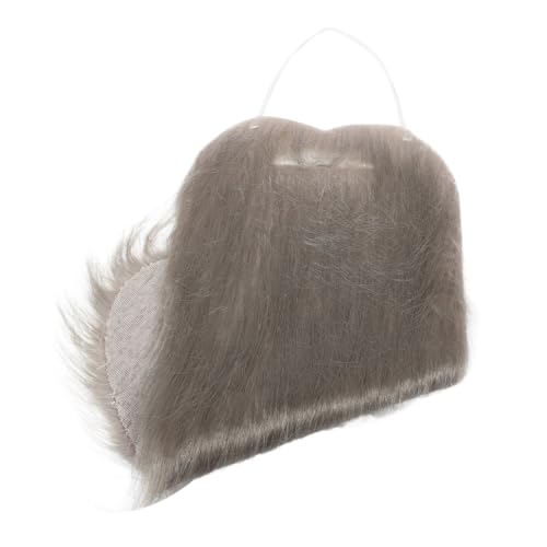 Homoyoyo künstlicher Bart gefälschter Bart realistisch gefälschter Gesichtsbart falscher Bart Bart-Halloween Bartset für Männer falsche Schnurrbärte Bart Make-up Plüschstoffe Dark Grey von Homoyoyo