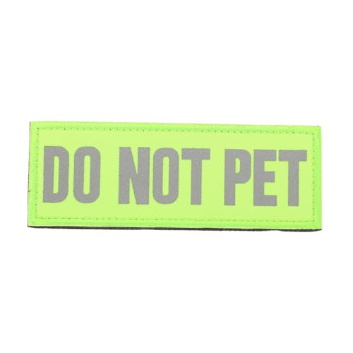 Homoyoyo reflektierende Hundemarke Hundeweste Zubehör Professionelles Hundezubehör hundetraining zubehör Hundegeschirranhänger lustiger Diensthund Patch Arbeitshund Patch Nylon Light Green von Homoyoyo