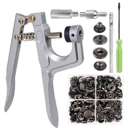 Druckknöpfe mit Zange, Kupfer Druckknopf set Enthält 40set (Ø 15mm) Druckknöpfe für Button Kleidung Basteln DIY Leder Handwerk von Homry